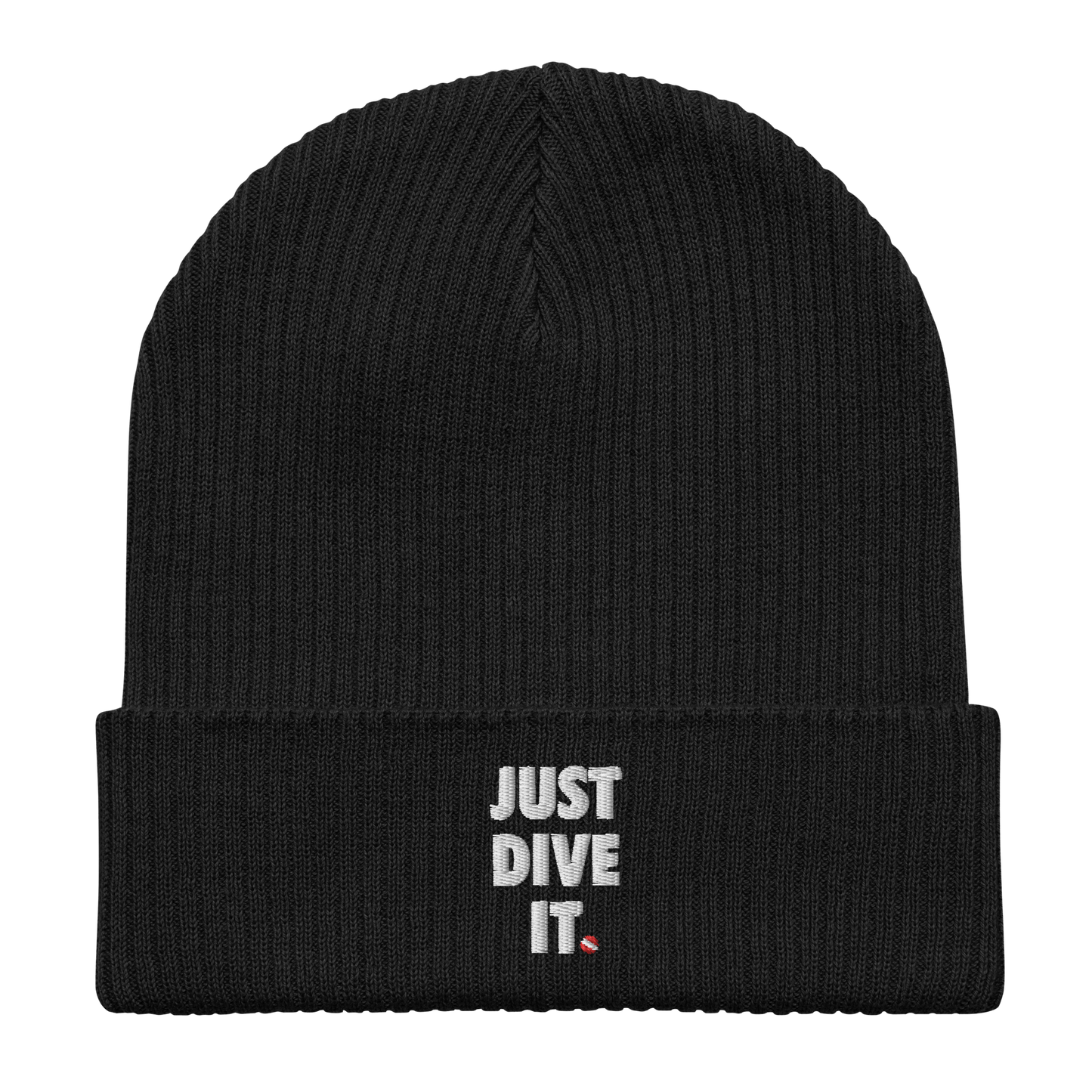 Just Dive It (vertical) - Organic ribbed beanie