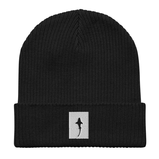 Shark Silhouette - Organic ribbed beanie