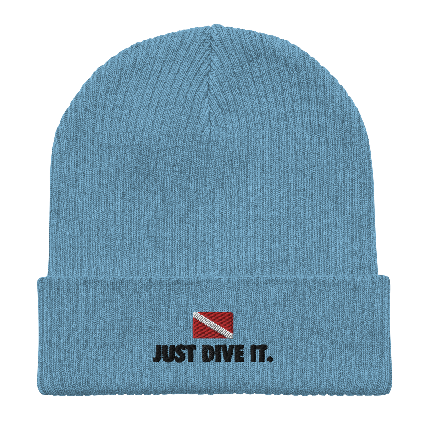 Just Dive It (horizontal) - Organic ribbed beanie