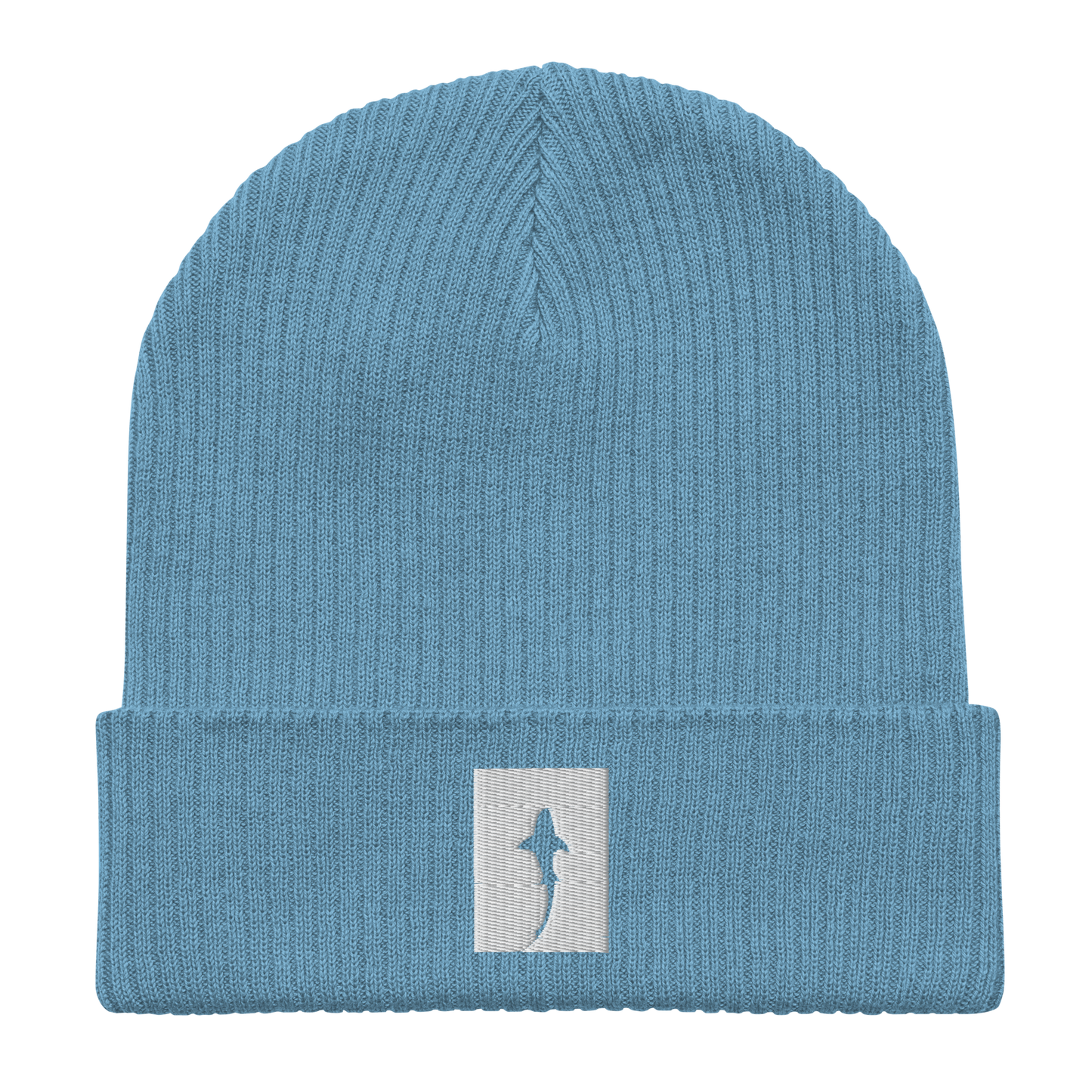 Shark Silhouette - Organic ribbed beanie