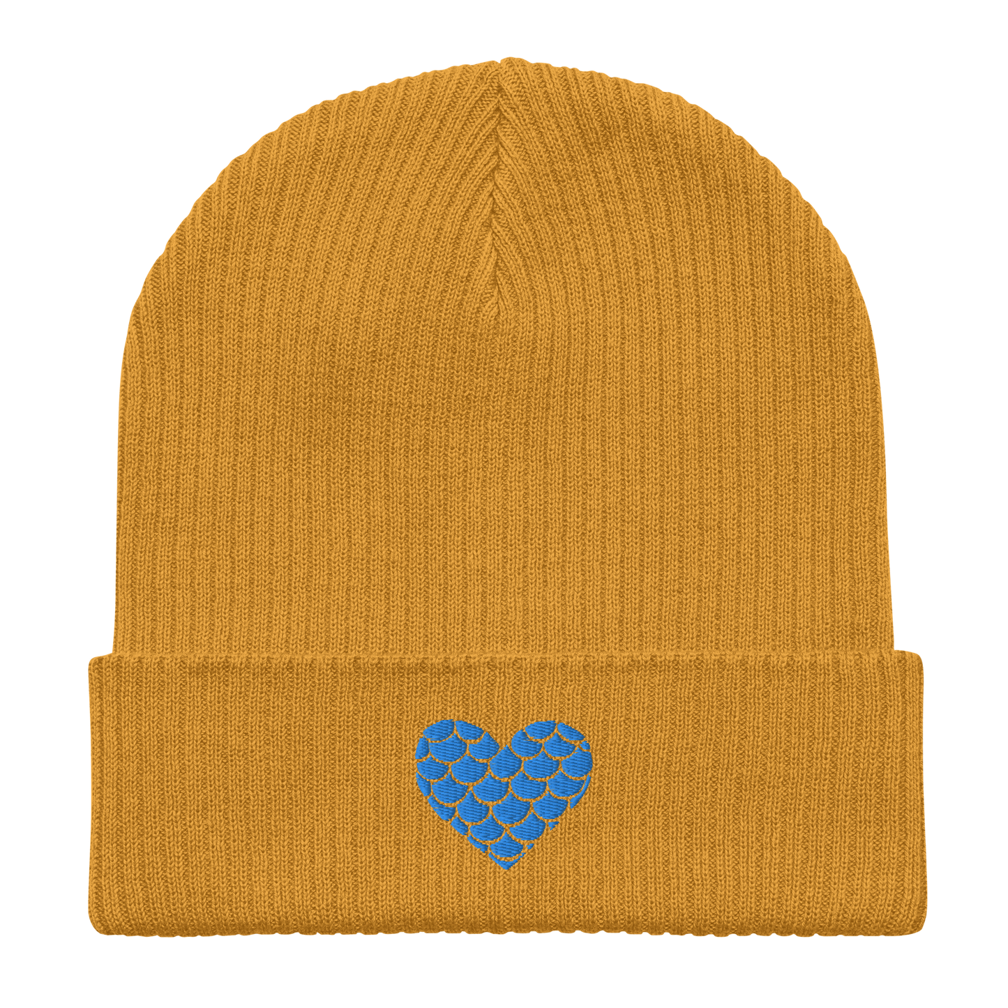 Scaly Heart - Organic ribbed beanie