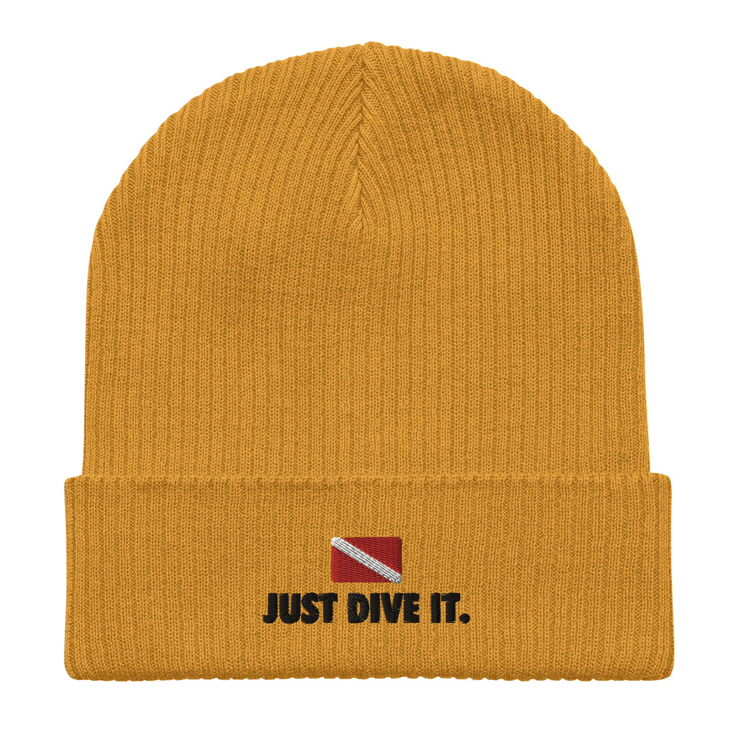 Just Dive It (horizontal) - Organic ribbed beanie