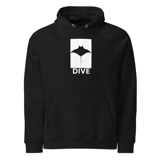 Manta Ray Silhouette - Unisex Scuba Diving hoodie