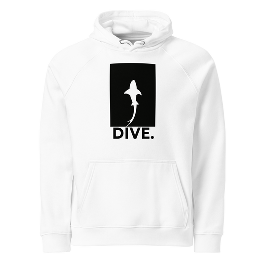 Shark silhouette (black) - Unisex Scuba Diving hoodie