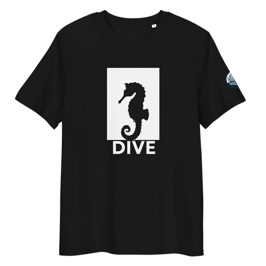 Seahorse Silhouette (white) - Unisex Scuba Diving T-Shirt