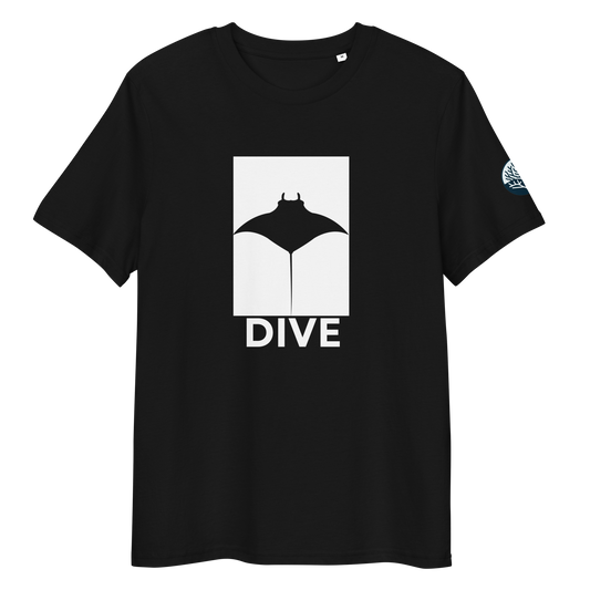 Manta Ray Silhouette (white) - Unisex Scuba Diving T-Shirt