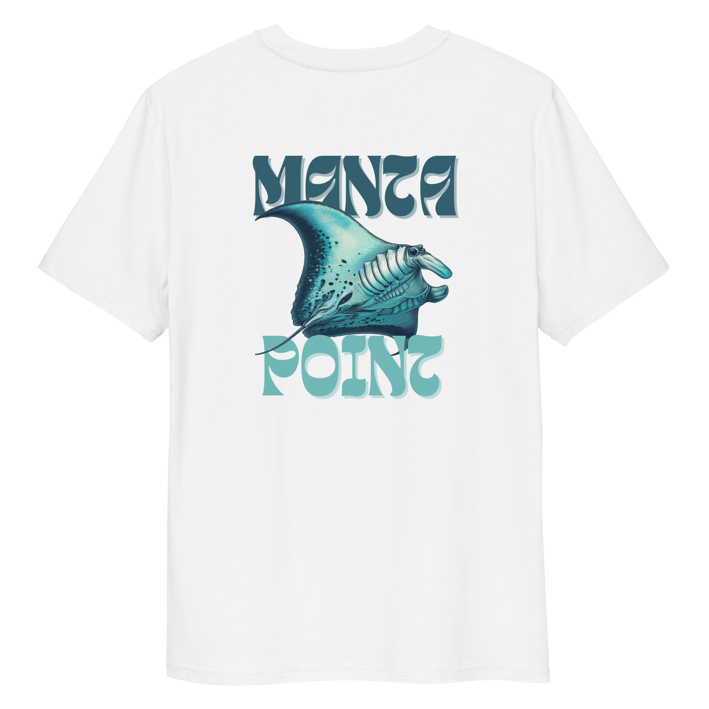 Manta Point (back) - Unisex Scuba Diving T-Shirt