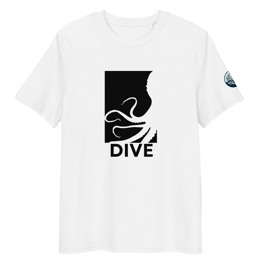 Octopus Silhouette (black) - Unisex Scuba Diving T-Shirt