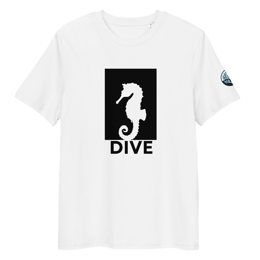 Seahorse Silhouette (black) - Unisex Scuba Diving T-Shirt