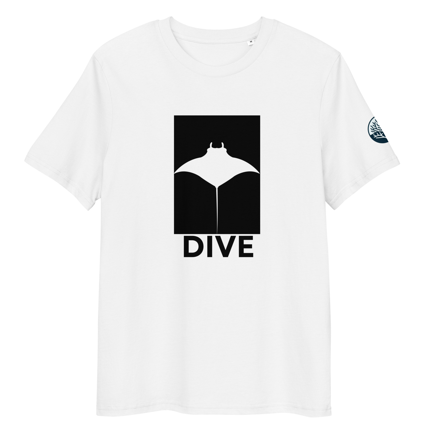 Manta Ray Silhouette (black) - Unisex Scuba Diving T-Shirt