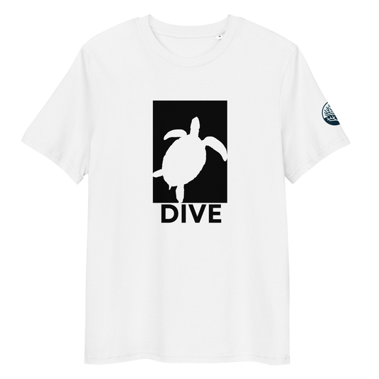 Sea Turtle Silhouette (black) - Unisex Scuba Diving T-Shirt