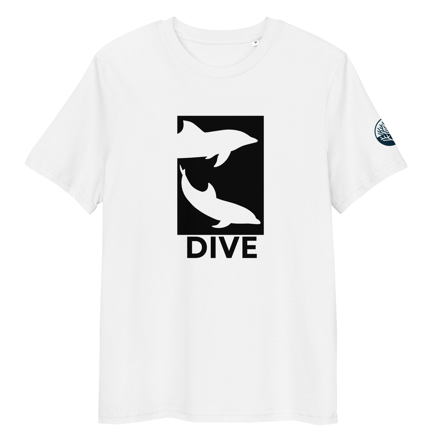 Dolphins Silhouette (black) - Unisex Scuba Diving T-Shirt