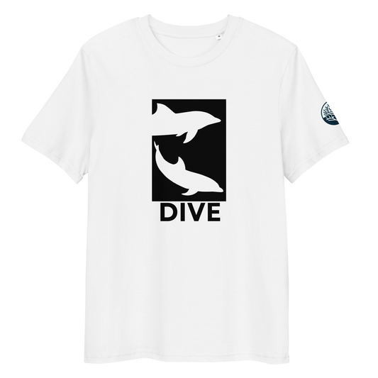 Dolphins Silhouette (black) - Unisex Scuba Diving T-Shirt